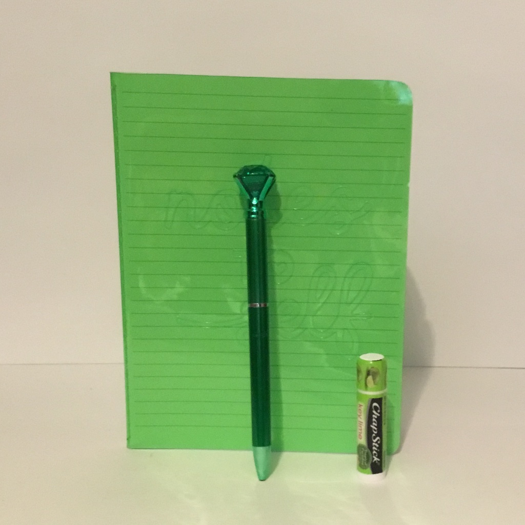 Neon Green Notebook With Pen Neon Green Notebook With Pen